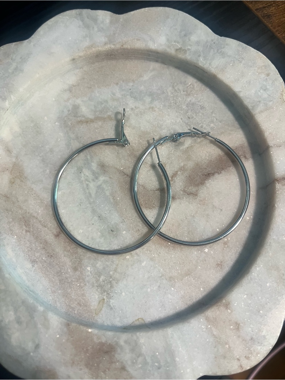 Classic Silver Hoop Earrings - Women Jewelry